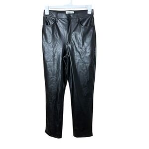 Abercrombie & Fitch The 90s Straight Ultra High Rise Faux Leather Pants Size‎ 29